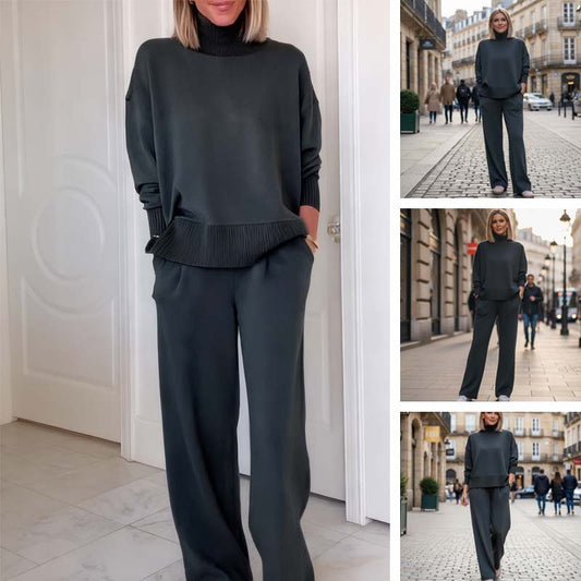 🔥 50% KORTING ! ✨ Dames Hals Trui Woonkleding - Ultrazacht Oversized, Alledaags Elegant, Perfect voor Thuis en Buiten 🏠✨