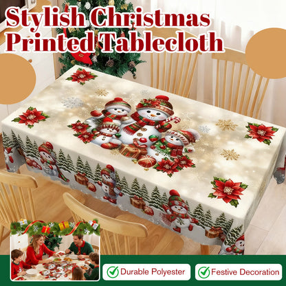 🔥 50% KORTING ! ✨ Kerst Tafelkleed met Print - Feestelijke Designs, Vlekbestendig Polyester, Eenvoudig Schoon te Maken 🎄✨