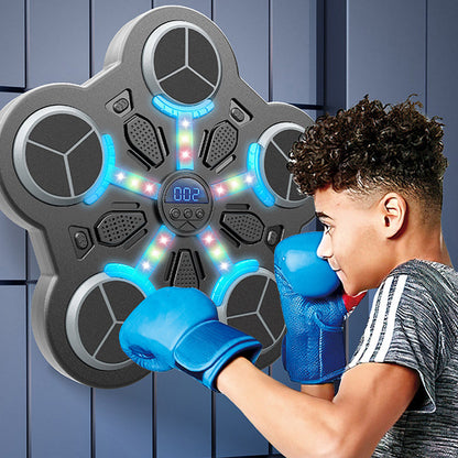 🥊 NU 60% KORTING! 🎵 Bluetooth Muziekboksmachine voor Kinderen – Interactief Fitnessspel, LED-verlichting en Veilig Opblaasbaar Ontwerp 🎯📦