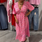 🏖️Zomerkoel aanbieding: 49% KORTING!!🎀Dames V-hals bedrukte jurk