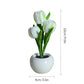 LED Tulp Nachtlamp - Bloem Tafellamp met 3 Takken USB Decoratief Licht