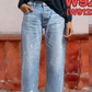 Retro cropped jeans met rechte pijpen voor dames