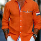 Koningsdag wafelshirt voor heren