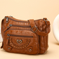 Dames zacht PU-leer crossbody tas met meerdere vakken
