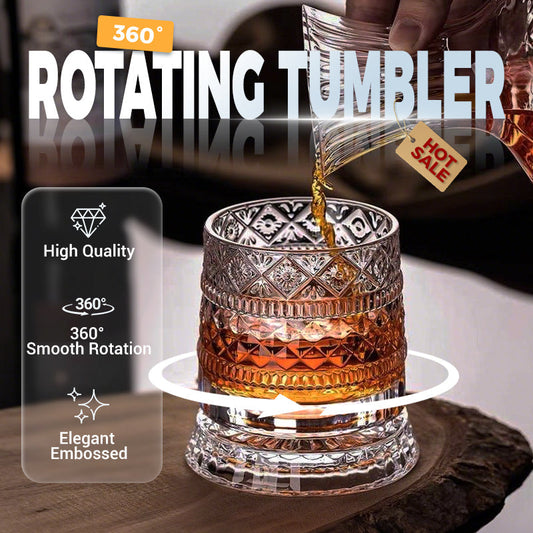 【Conversatie Starter】 Uniek Draaiend Drinkglas | Visueel Spectaculair | Ideaal Cadeau voor WhiskyLiefhebbers
