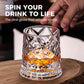 【Conversatie Starter】 Uniek Draaiend Drinkglas | Visueel Spectaculair | Ideaal Cadeau voor WhiskyLiefhebbers
