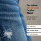 👖Modieuze slim-fit jeans met distressed look voor dames.