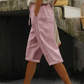 Zomerbroek in caprilengte voor dames met kanten details
