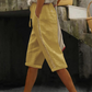 Zomerbroek in caprilengte voor dames met kanten details
